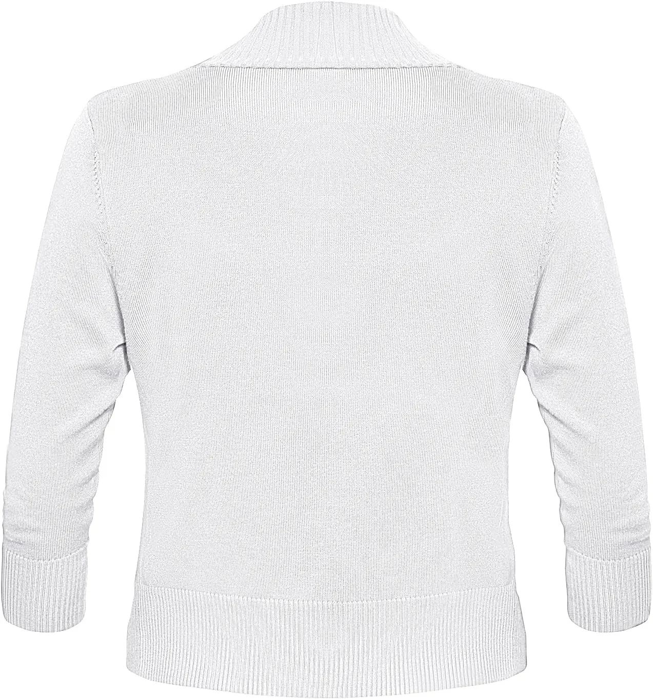 Women's 3/4 Sleeve Cropped Cardigan Sweaters Open Front Bolero Short Shrugs S-XL