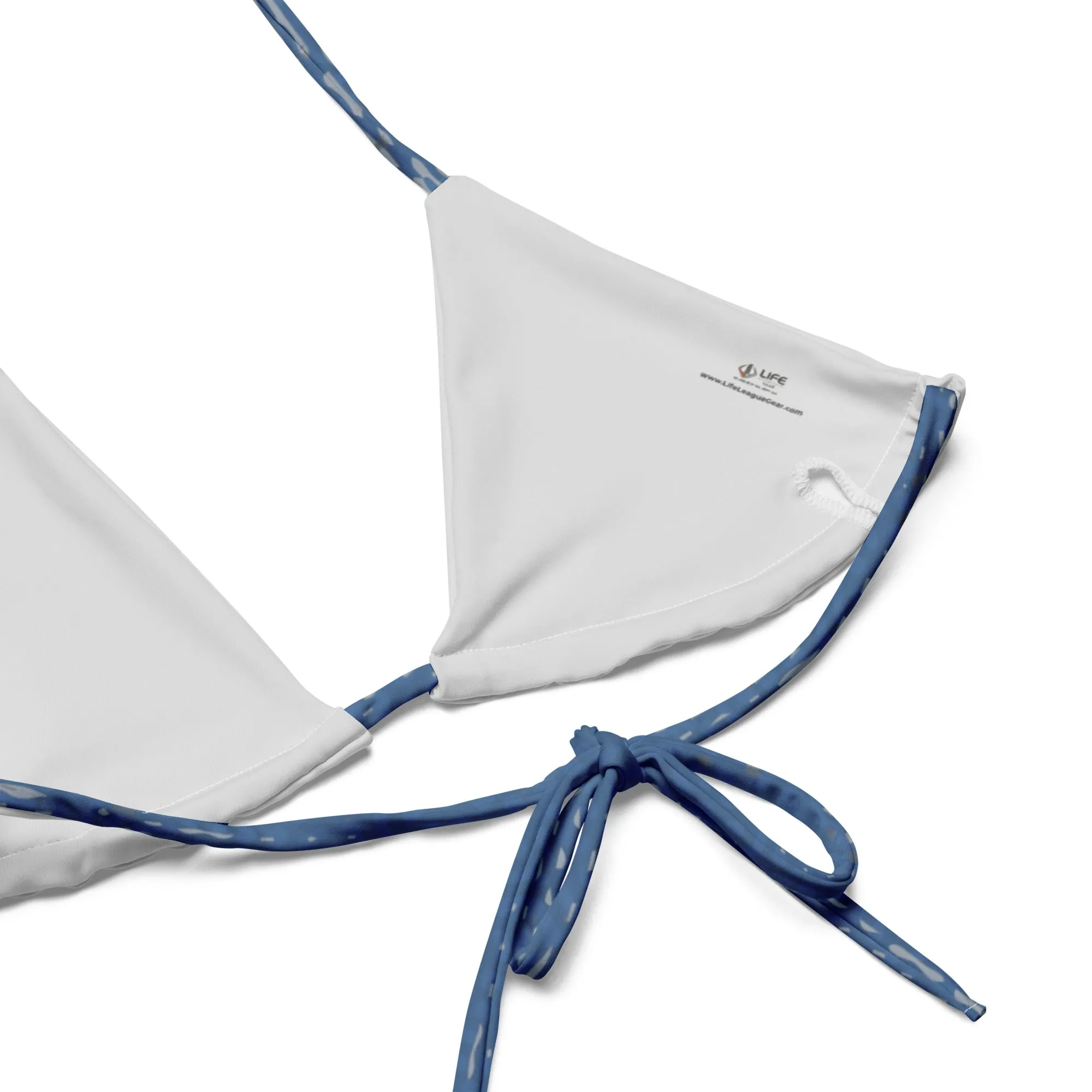 Women's ADAPT - String Bikini Top - Blue Ocean | Shark Grey