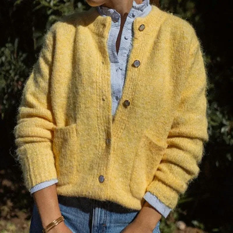 Women's Cardigan Women Sweater Cardigan Casual Loose Single Breasted Long Sleeve Sweaters Office Commute Knitwear