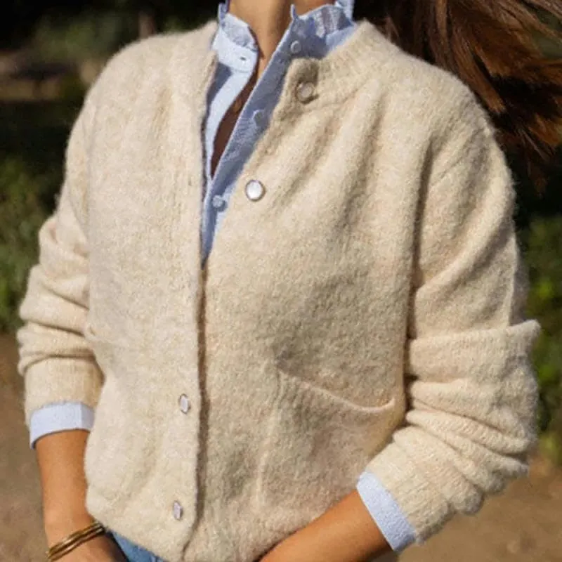 Women's Cardigan Women Sweater Cardigan Casual Loose Single Breasted Long Sleeve Sweaters Office Commute Knitwear