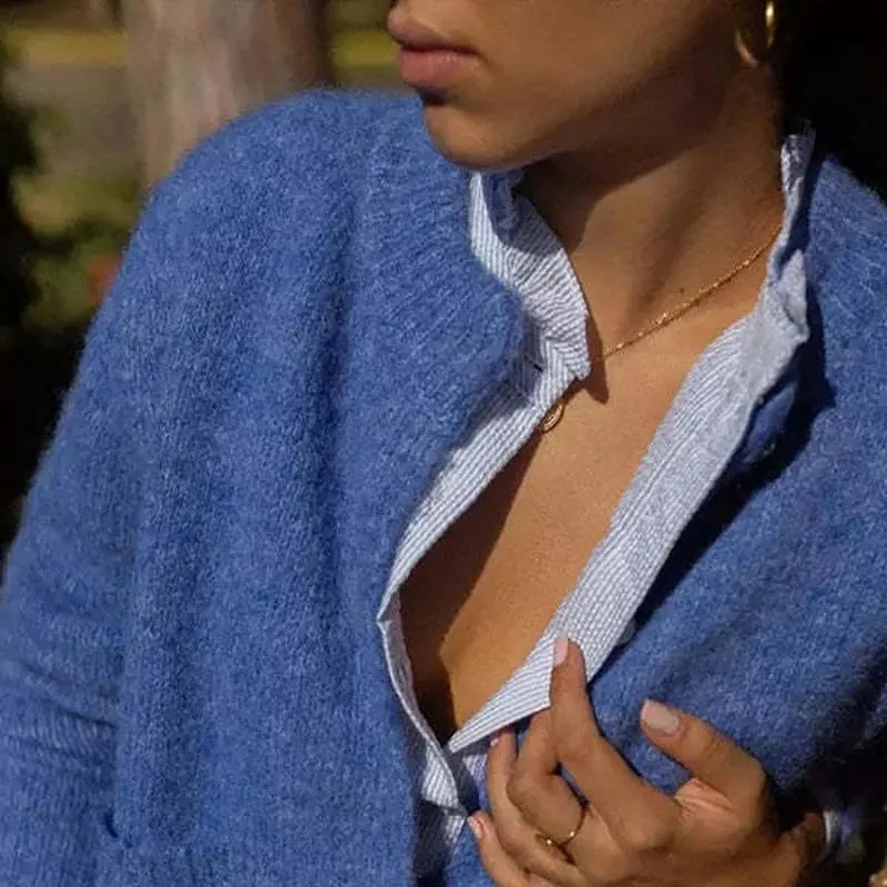 Women's Cardigan Women Sweater Cardigan Casual Loose Single Breasted Long Sleeve Sweaters Office Commute Knitwear