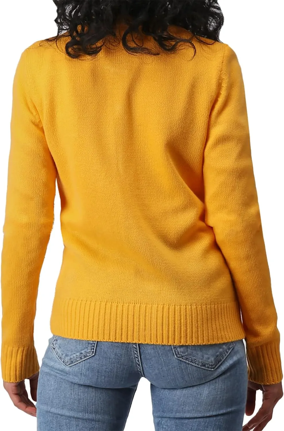 Women's Casual Slim Fit Cardigan Sweaters Long Sleeve Button Down Lightweight Waist Length