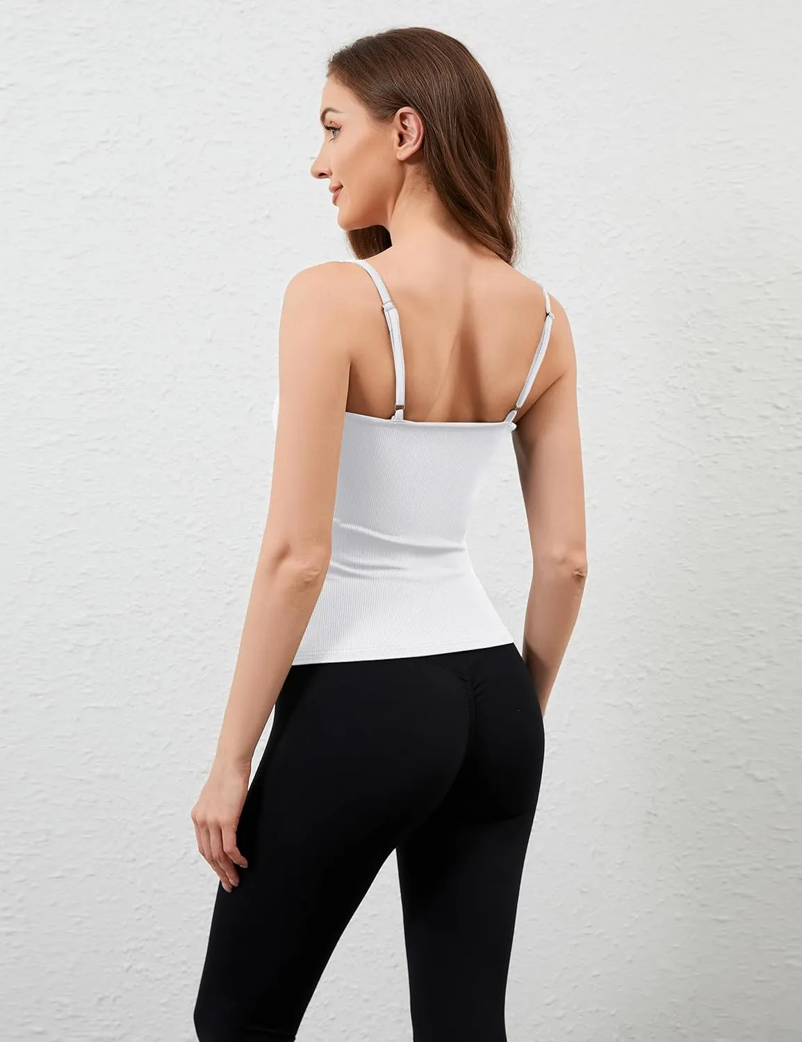 Womens Corset Tank Tops Sexy Slim Fit Adjustable Spaghetti Strap Tank Top Summer Square Neck Skinny Camisole Tops