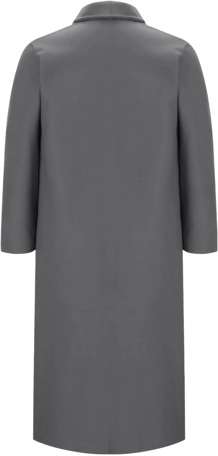 Women's Elegant Trench Coat with Pockets Winter Notch Collar Open Front Long Jacket Ladies Fashion Pea Coats 2024