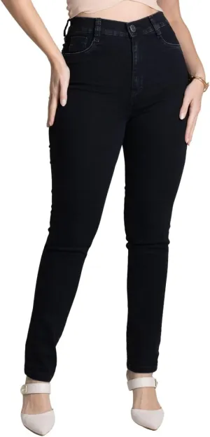 Women's High-Waisted Stretchy Twill Hot Pants, Black