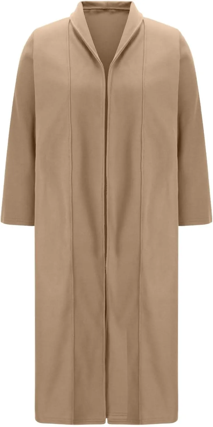 Womens Long Pea Coats Winter Warm Trench Coat Bussiness Casual Jackets Outerwear Solid Color Elegant Coats Fall
