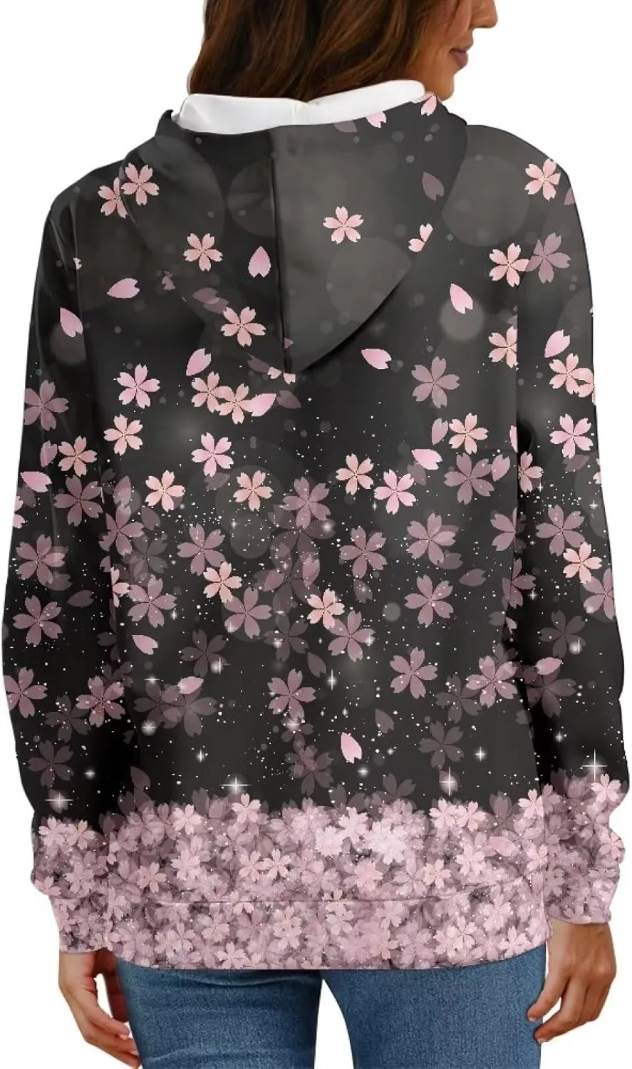 Womens Oversized Hoodie Graphic Sweatshirt with Pockets Lightweight Sweaters for Women 2024 Fall Winter Size XS-6XL