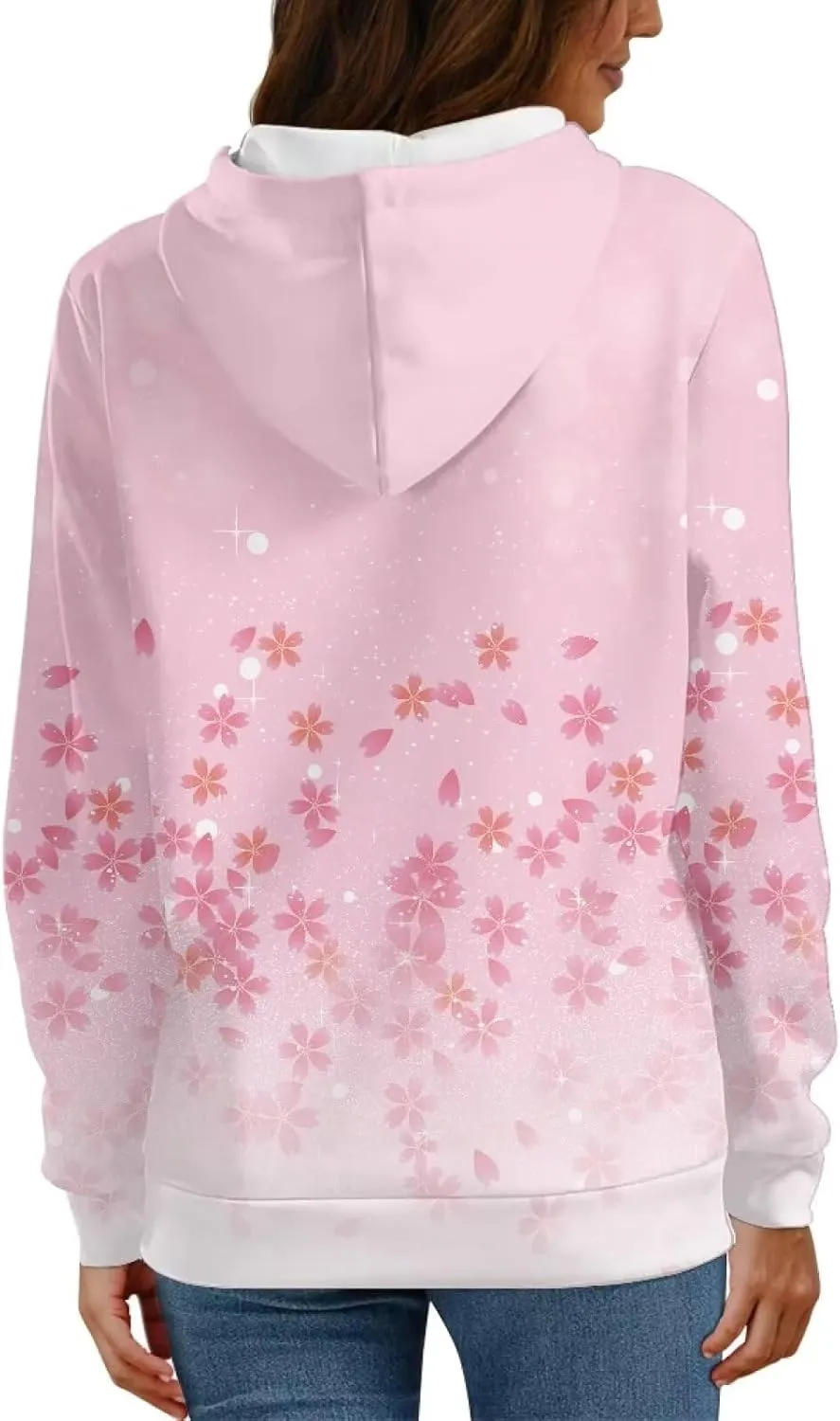 Womens Oversized Hoodie Graphic Sweatshirt with Pockets Lightweight Sweaters for Women 2024 Fall Winter Size XS-6XL