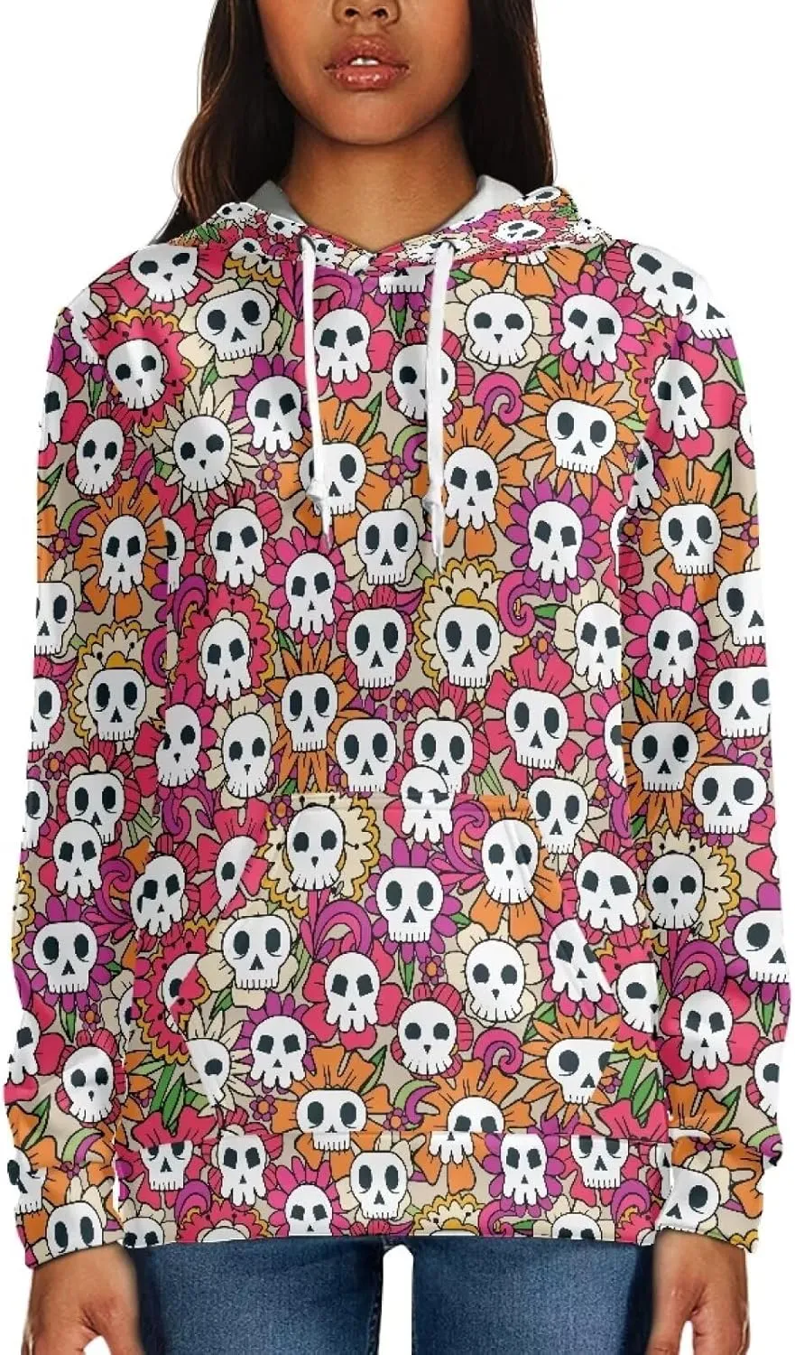 Womens Oversized Hoodie Graphic Sweatshirt with Pockets Lightweight Sweaters for Women 2024 Fall Winter Size XS-6XL