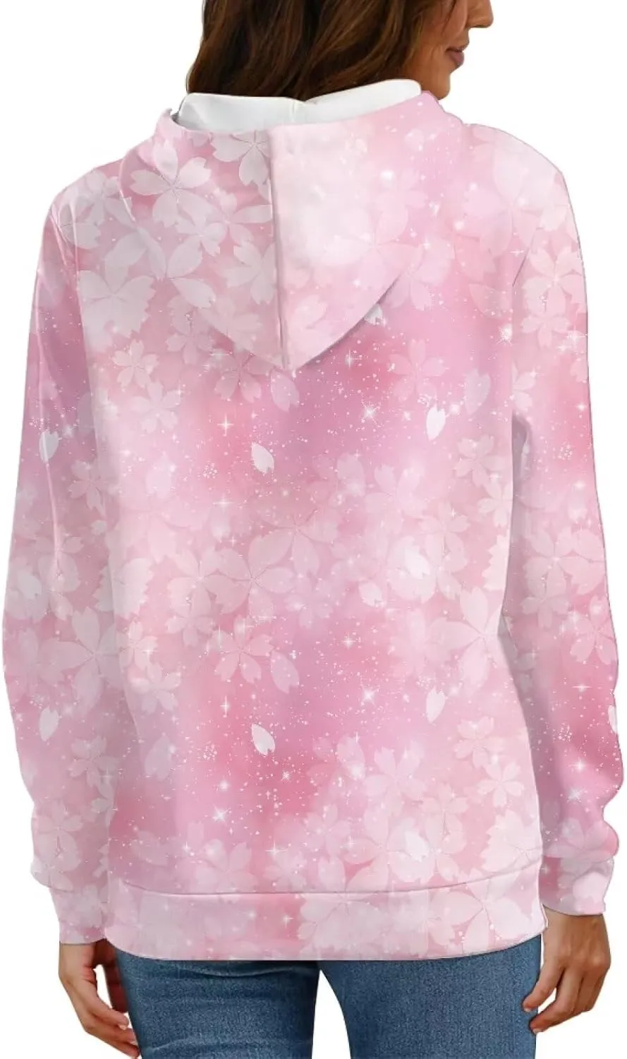 Womens Oversized Hoodie Graphic Sweatshirt with Pockets Lightweight Sweaters for Women 2024 Fall Winter Size XS-6XL
