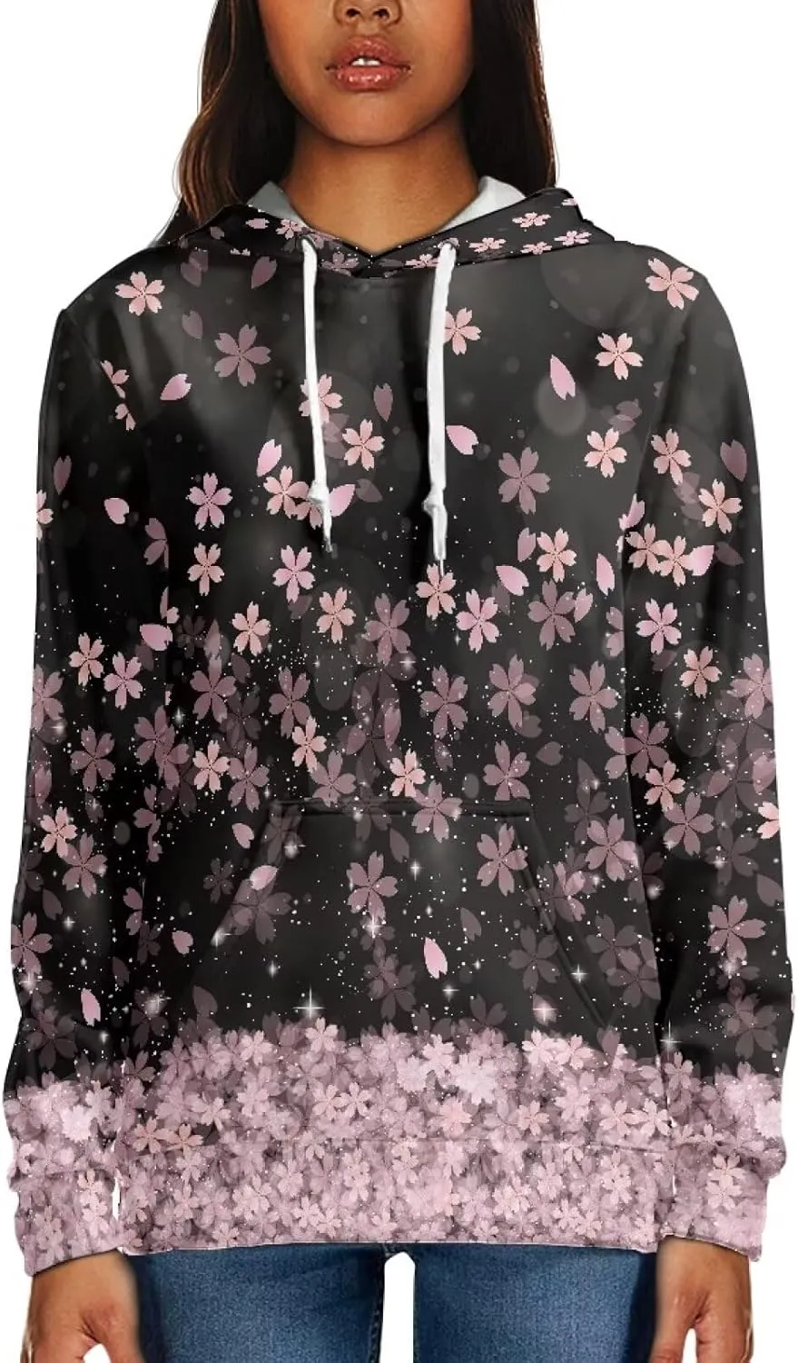 Womens Oversized Hoodie Graphic Sweatshirt with Pockets Lightweight Sweaters for Women 2024 Fall Winter Size XS-6XL