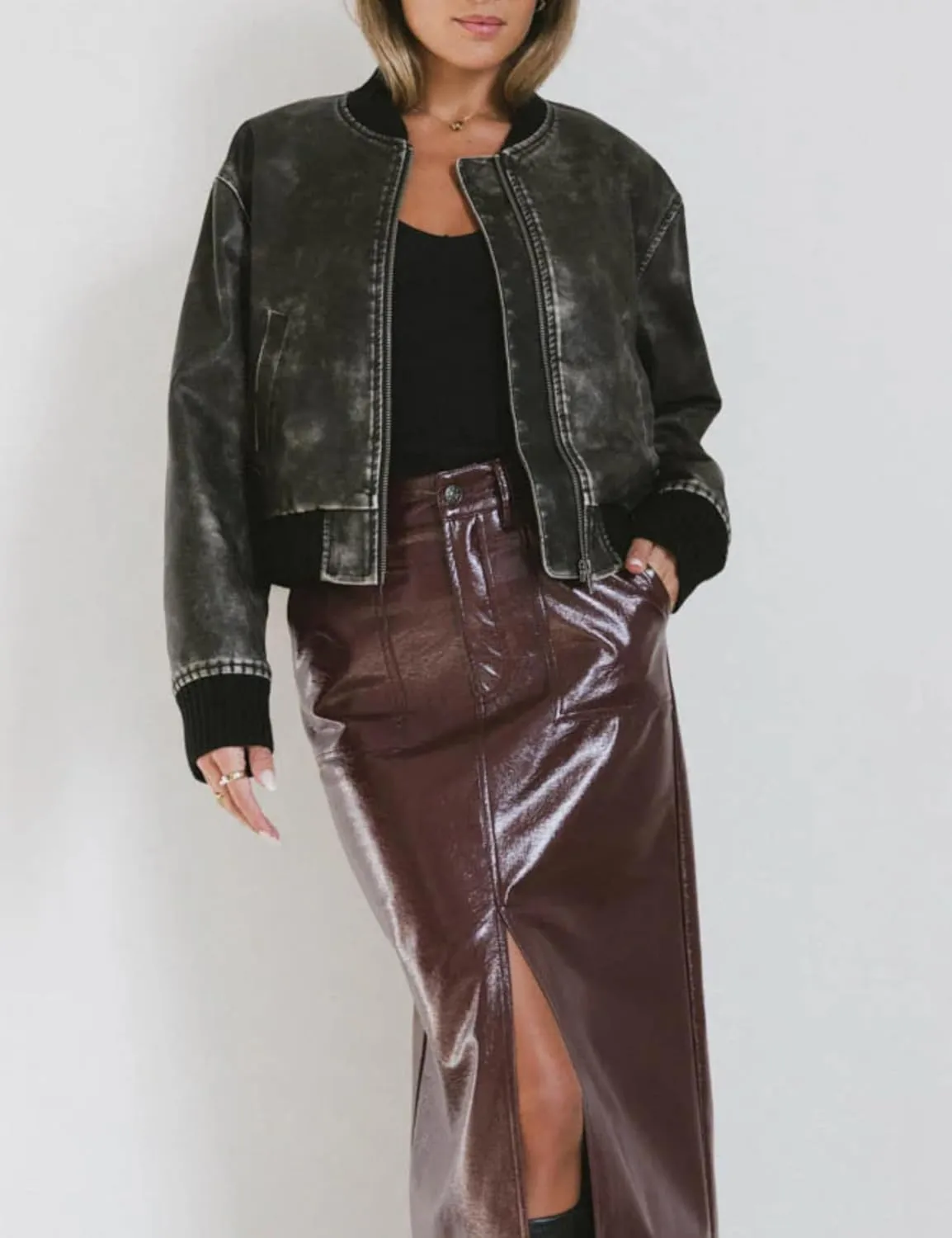 Womens Oversized Leather Jackets Faux Fall Outfits Fashion Clothes Motorcycle Coats Bomber Jacket