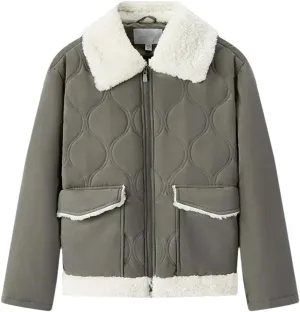 Women's Patchwork Lapel Versatile Winter Loose Solid Retro Cotton-Padded Coat