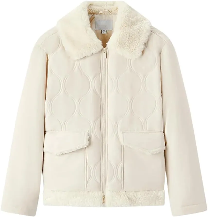 Women's Patchwork Lapel Versatile Winter Loose Solid Retro Cotton-Padded Coat