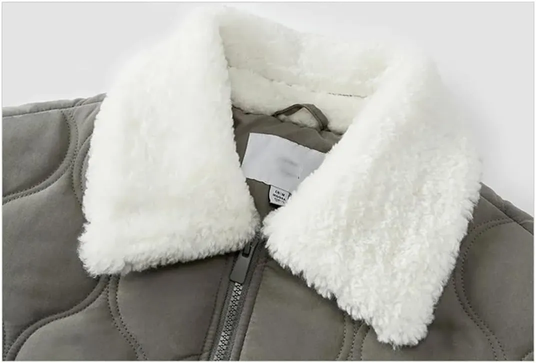 Women's Patchwork Lapel Versatile Winter Loose Solid Retro Cotton-Padded Coat