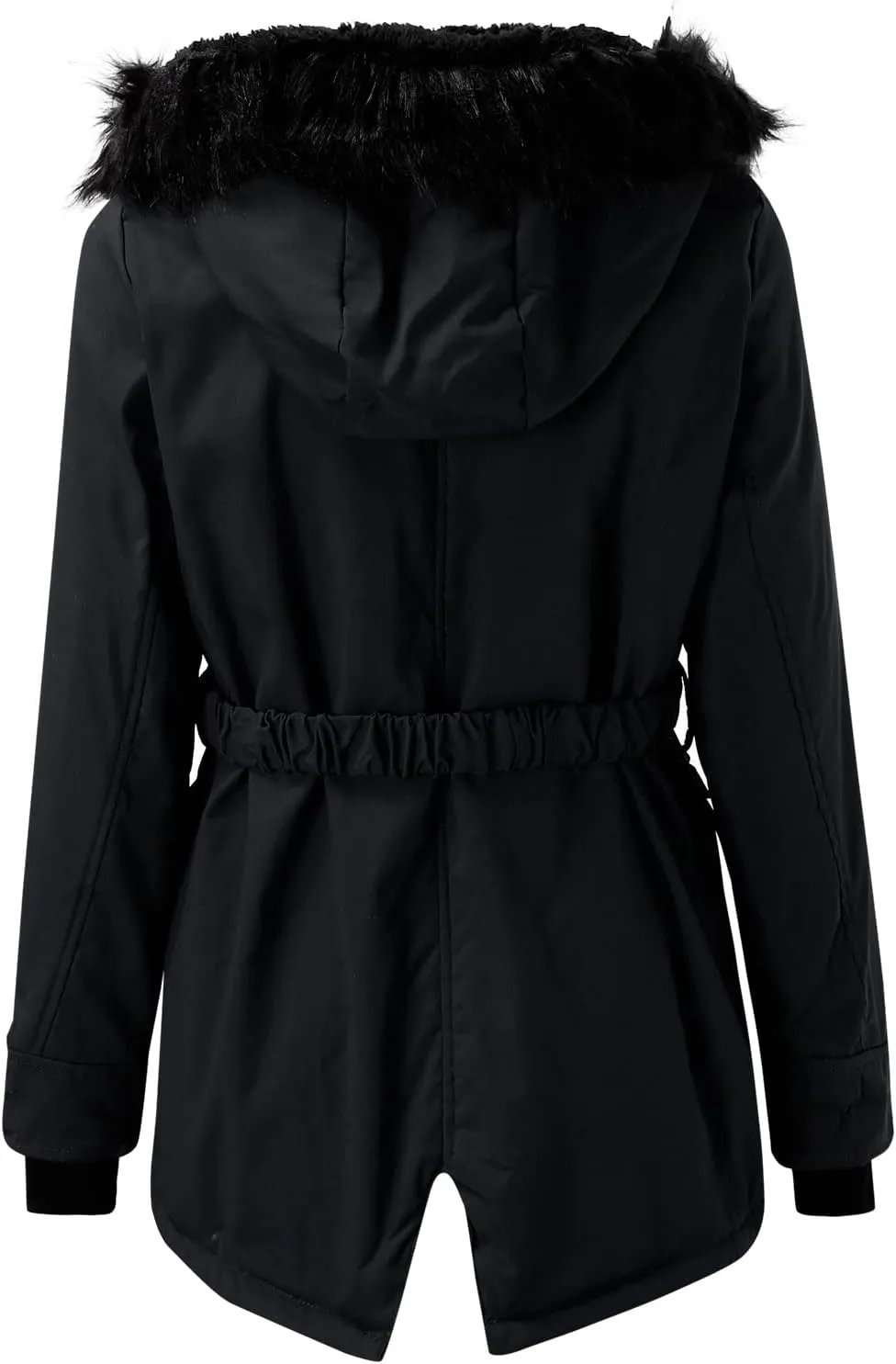 Women's Plus Size Jacket Warm Coat Jackets Outwear Faux-Fur' Lined Trench Winter Hooded Womens Fleece Coats