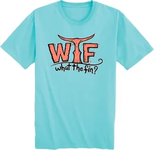 WTF WHAT THE FIN? Short-Sleeve Feels Good Soft Cotton T-Shirt - WTF Classic Logo