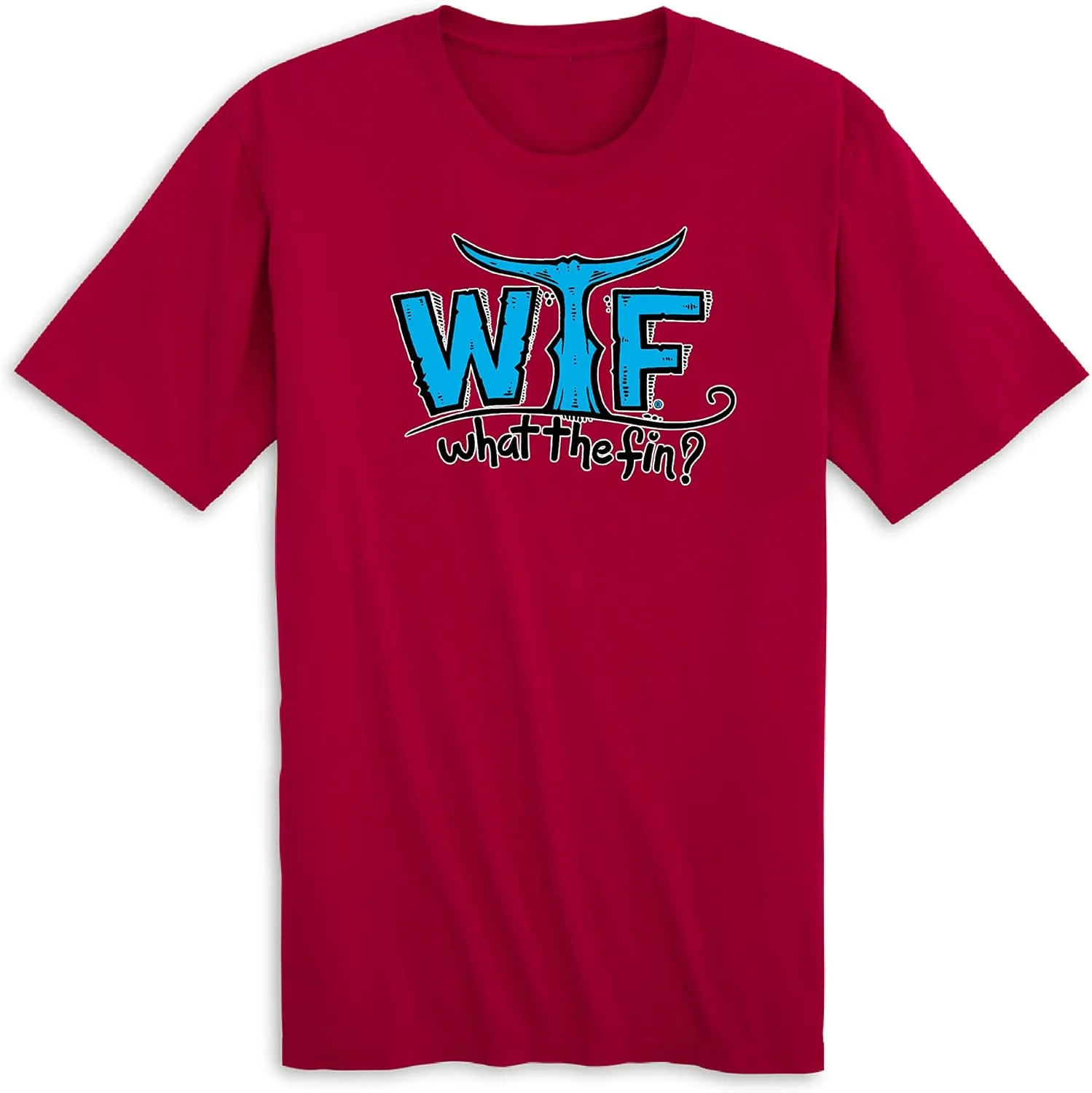 WTF WHAT THE FIN? Short-Sleeve Feels Good Soft Cotton T-Shirt - WTF Classic Logo