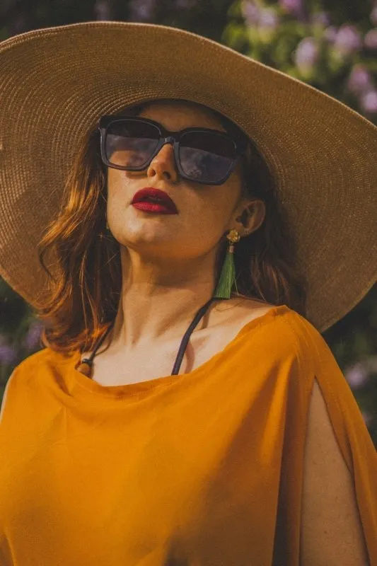 Xander Kostroma - Honey Orange Viscose Beach Coverup for Women - 65 x 95cm - Sustainable and Stylish Beachwear - Perfect for Poolside Relaxation and Summer Fun