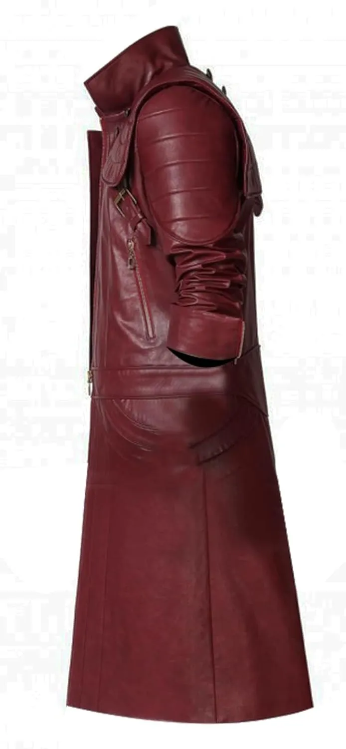 Yolo Jackets Men's Full Length Gaming Cosplay Leather Long Trench Coat Men Halloween Costumes Adult Men