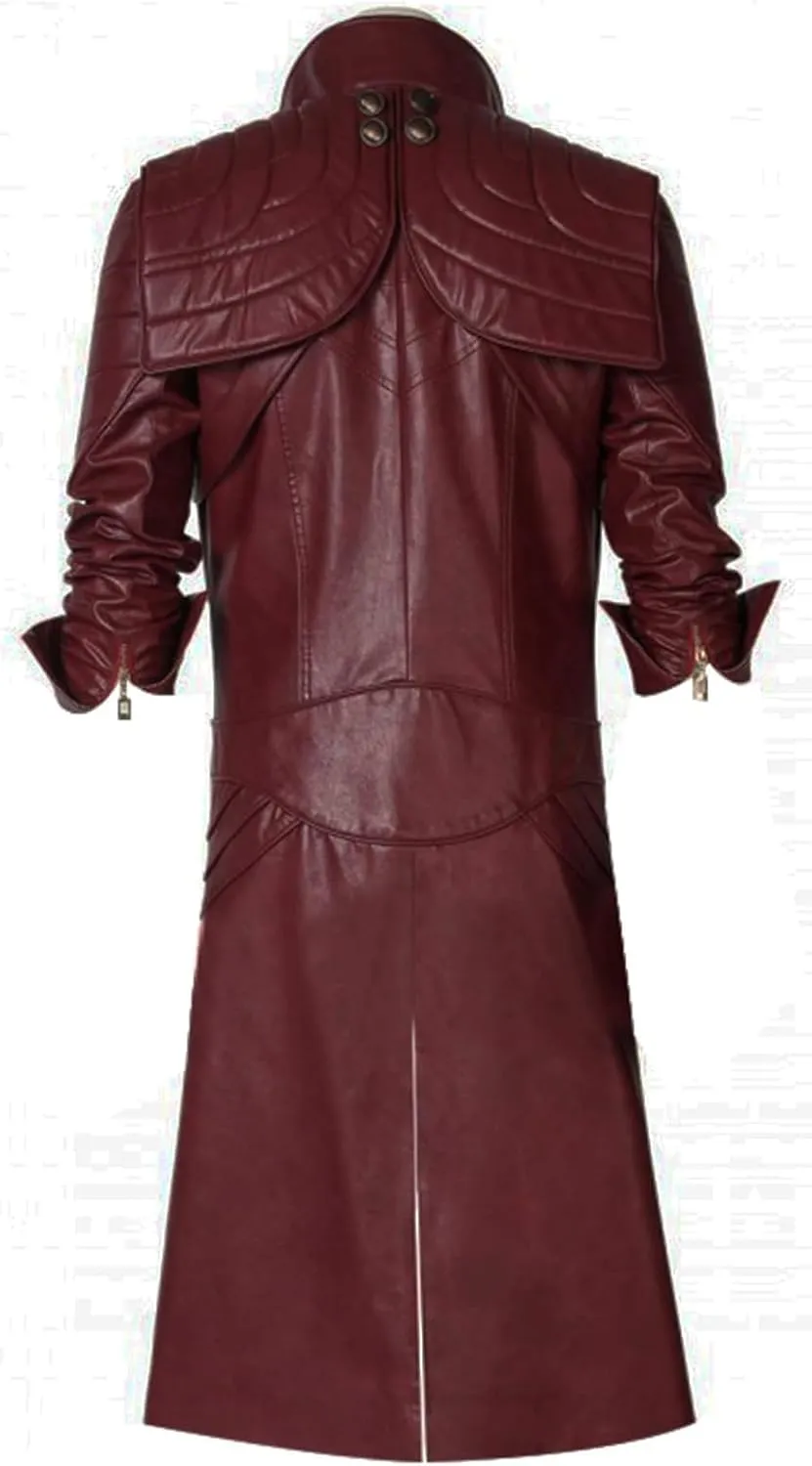 Yolo Jackets Men's Full Length Gaming Cosplay Leather Long Trench Coat Men Halloween Costumes Adult Men