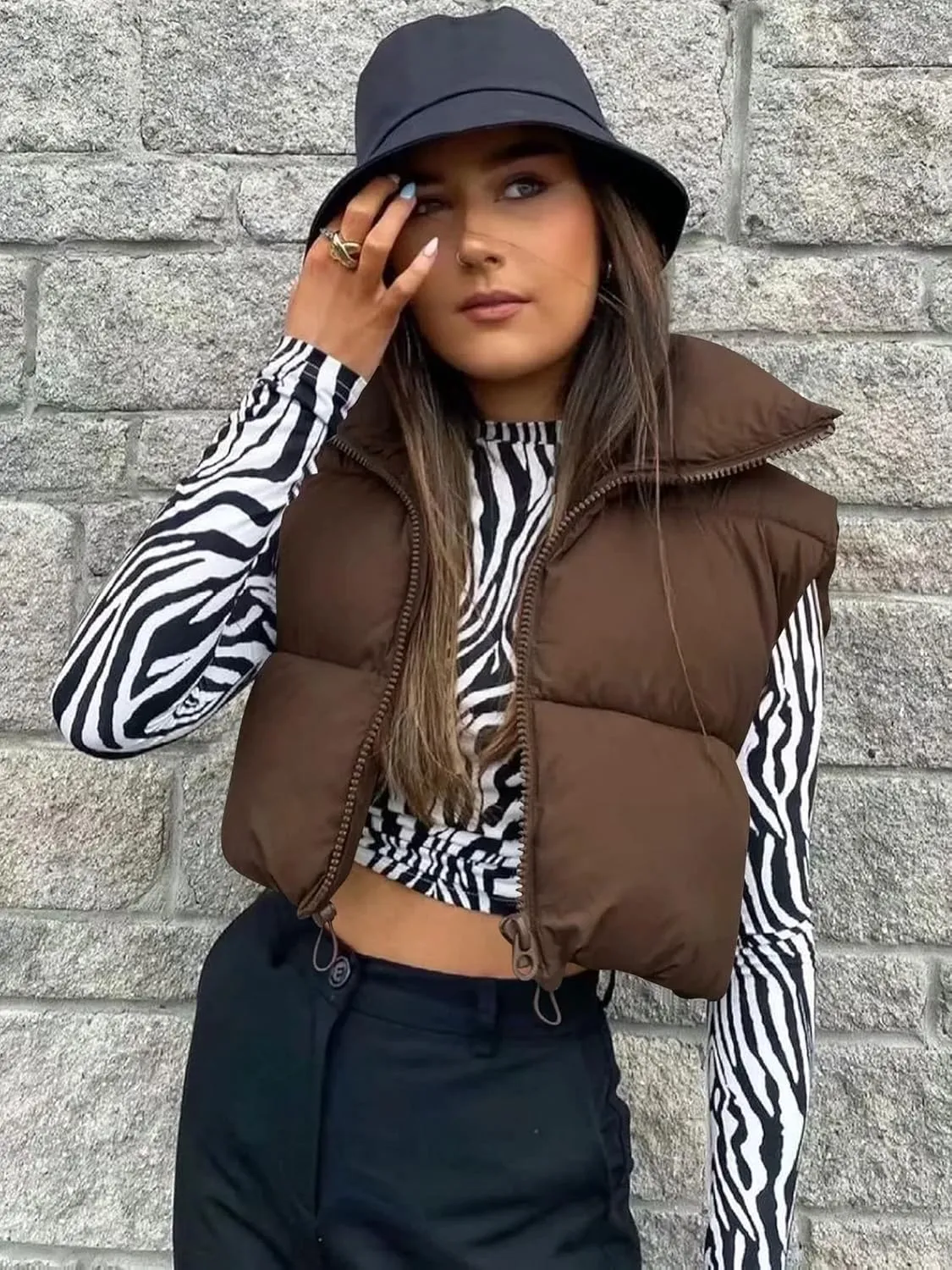 Ytfsrukp Oversized Long Down Vest for Women Outdoor Coats with Hood Long Puffer Vest Winter Coats Sleeveless Warm Jacket
