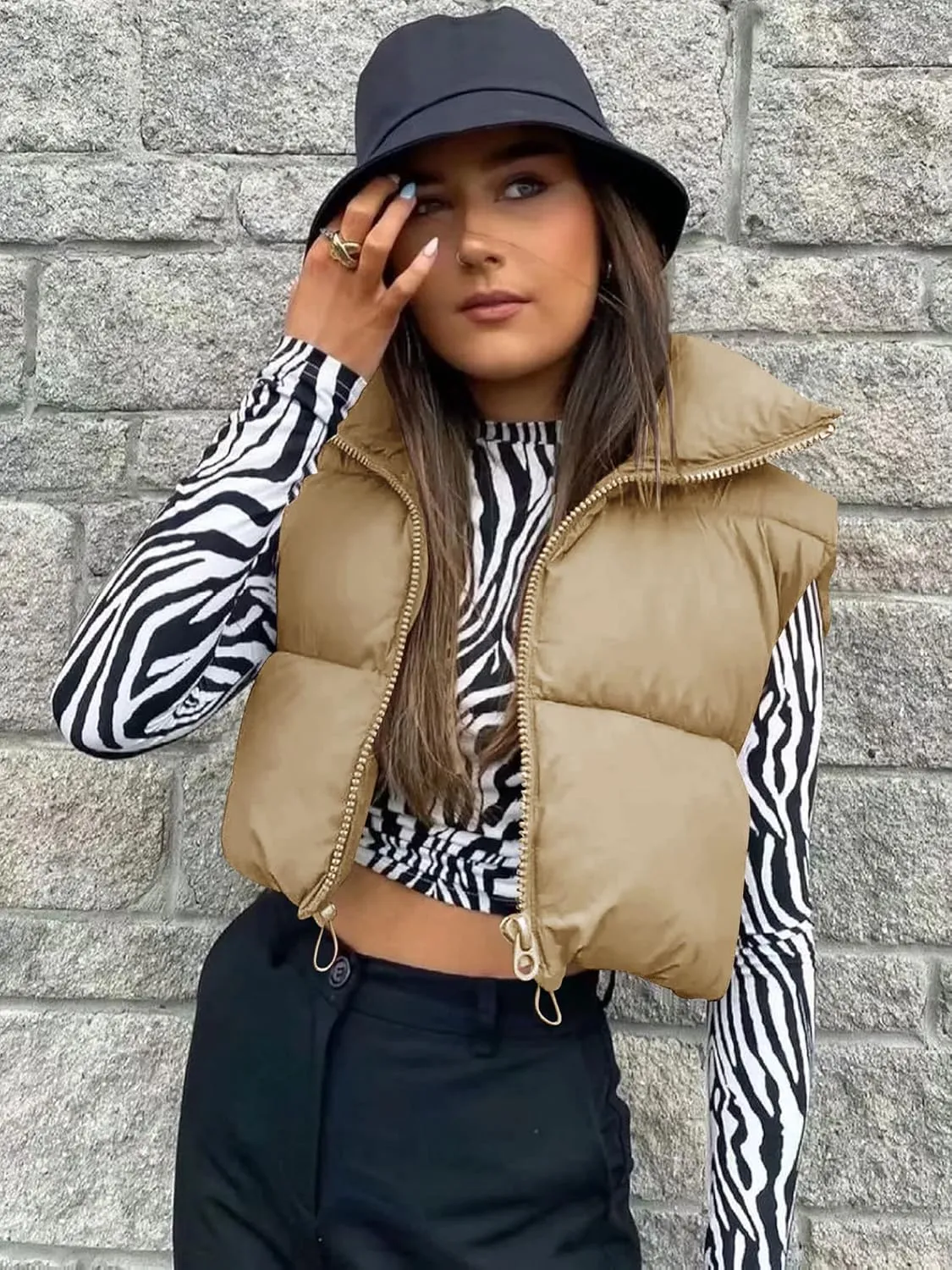 Ytfsrukp Oversized Long Down Vest for Women Outdoor Coats with Hood Long Puffer Vest Winter Coats Sleeveless Warm Jacket
