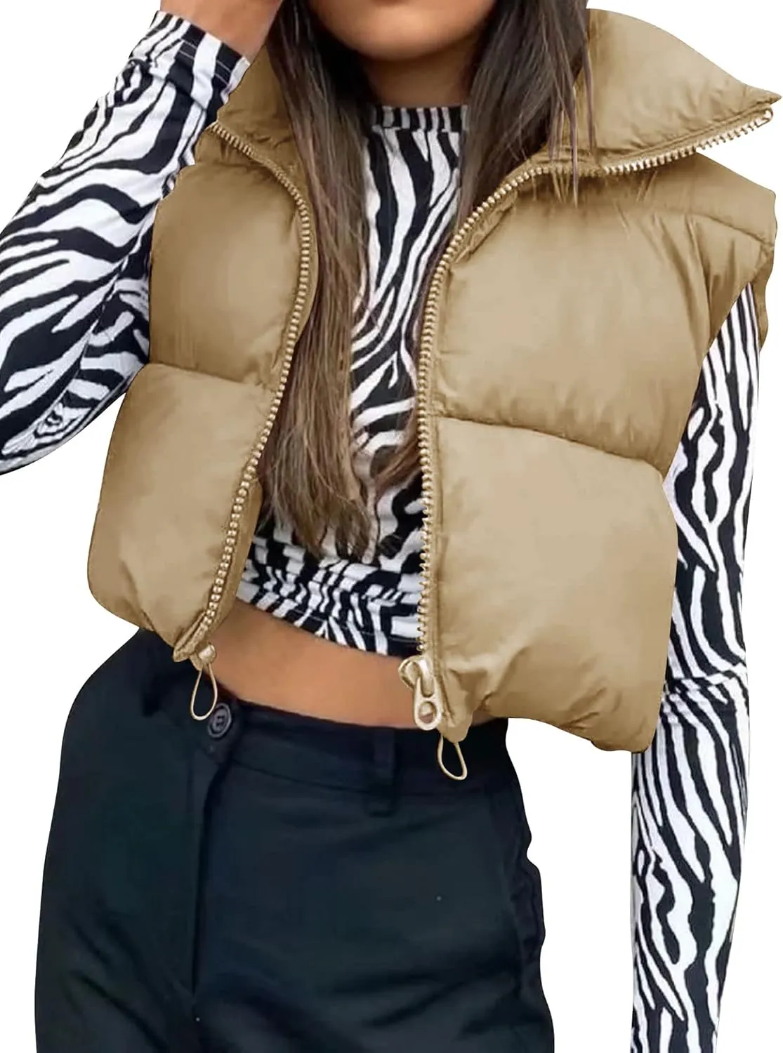Ytfsrukp Oversized Long Down Vest for Women Outdoor Coats with Hood Long Puffer Vest Winter Coats Sleeveless Warm Jacket